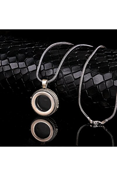 Tesbihsepetim 925 AYAR GÜMÜŞ CAMLI AÇILIR MUSKA KABI KOLYE