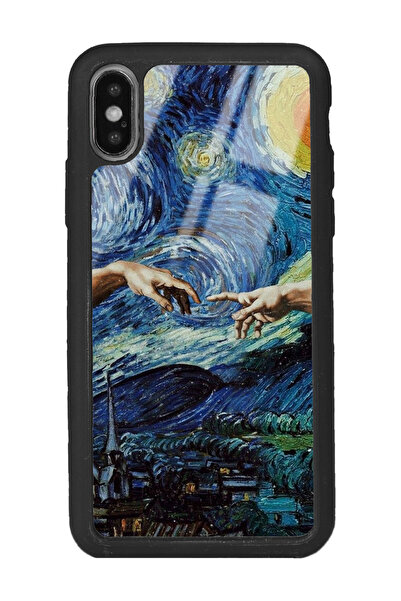 Spoyi iPhone Xs Max El Ele Tasarımlı Glossy Telefon Kılıfı