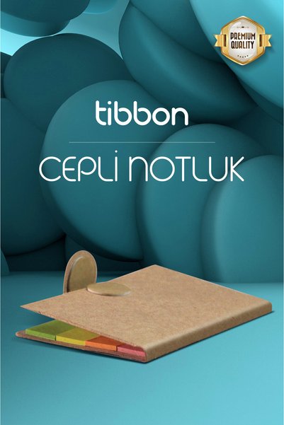 Tibbon Sticky Not Gözlü Geri Dönüşümlü 5 Parça Mini Yapışkanlı Post-it Organizer