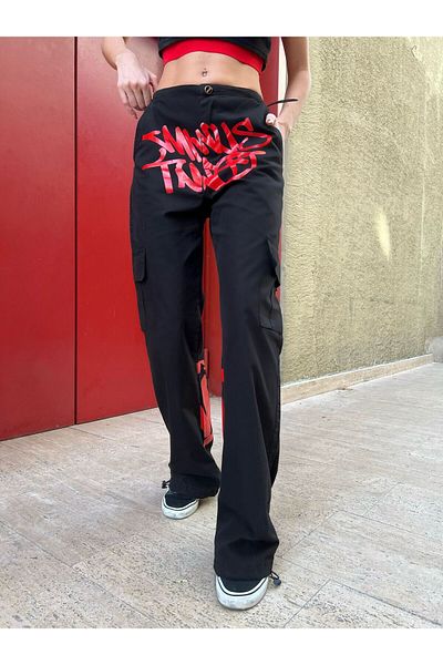 Gofeel Y2k Minus Two Detail Wide Leg Baggy Jeans με τσέπες Cargo