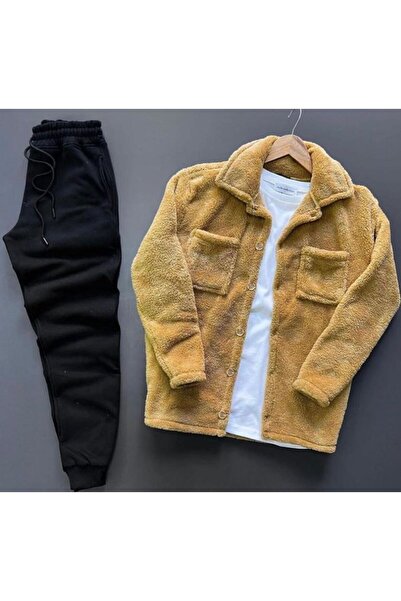 NO 601 BUTTONED PLUSH WEELSOFT JACKET + WINTER TRACKSUIT. BUTTONS ARE BLACK.