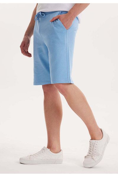 WESTMARK LONDON Pantaloni scurți pentru bărbați, albastru deschis Basic Regular Fit CORE