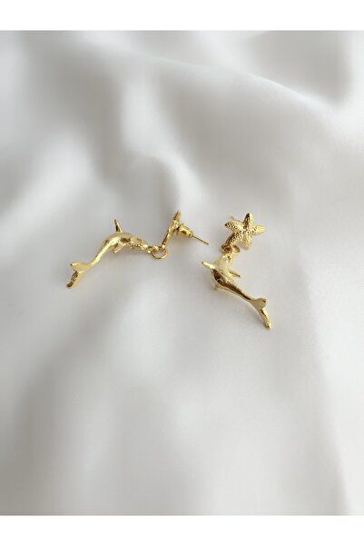 LOVI Kadın Altın Kaplama Balık Ve Yıldız Küpe