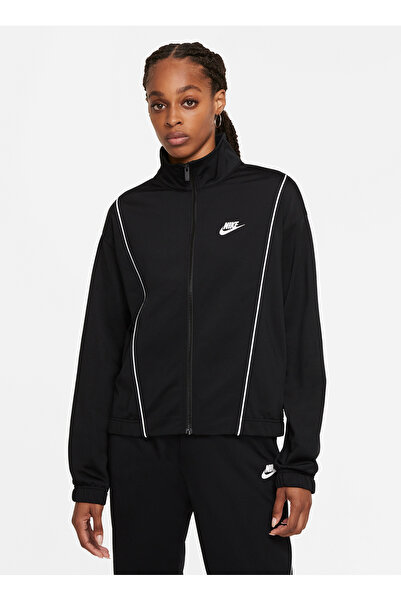 Nike Düz Siyah Kadın Eşofman Takımı DD5860-011 W NSW ESSNTL PQE TRK SUI