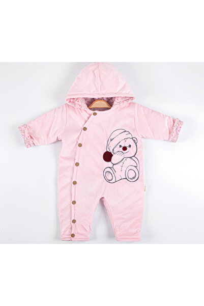 Bebezade UNISEX WINTER FLOPY KADİFE TULUM - % 100 Ayıcık Desenli Pamuk Astar,...