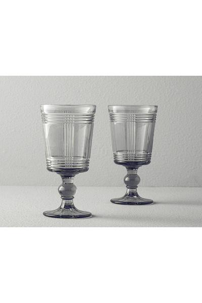 English Home Igor Cam 2'li Kadeh Antrasit