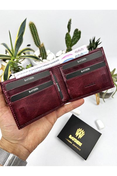 BAYDERİ Cesar Genuine Leather Magnetic Elegant Wallet