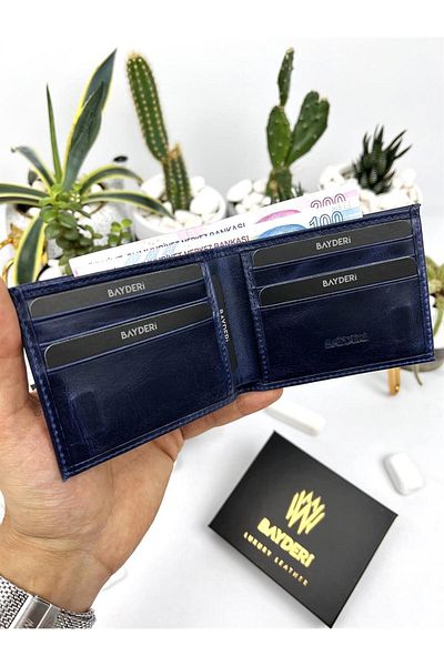 BAYDERİ Cesar Genuine Leather Magnetic Elegant Wallet