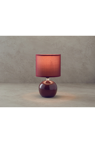 English Home Pansy Porcelain Lampshade Claret Red