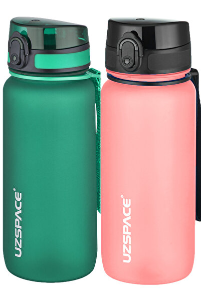 Uzspace طقم قارورة تريتان مكون من قطعتين سعة 650 مل و14 خيارًا مختلفًا للألوان