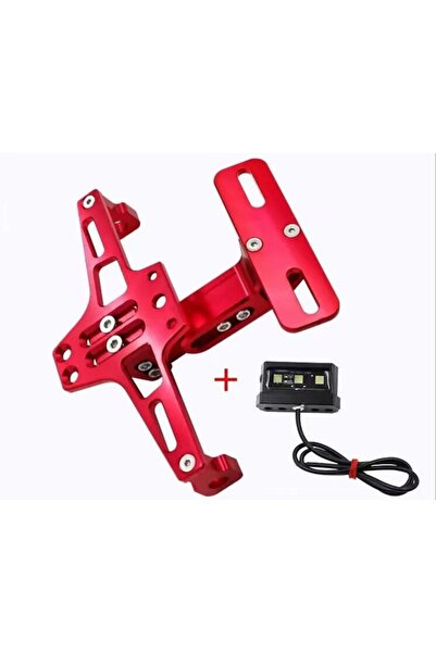 Csr YAMAHA R-25 MT-25 PLAKA TUTUCU KATLANIR ÜNÜVERSAL CNC ALÜMİNYUM.KIRMIZI