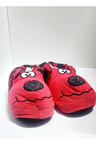 AkınalBella Unisex Χειμερινά παπούτσια για το σπίτι με καρό φιγούρα σκύλου