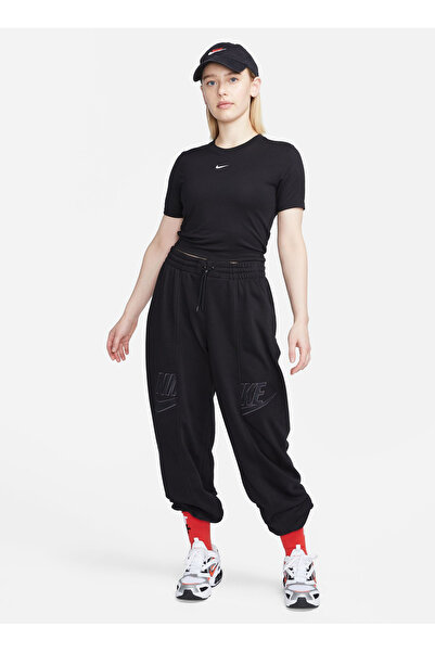 Nike Μπλουζάκι με μέγεθος L Μαύρο-Γκρι-Ασημί