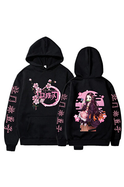 Demon Slayer Nezuko Hoodies Anime kapüşonlu