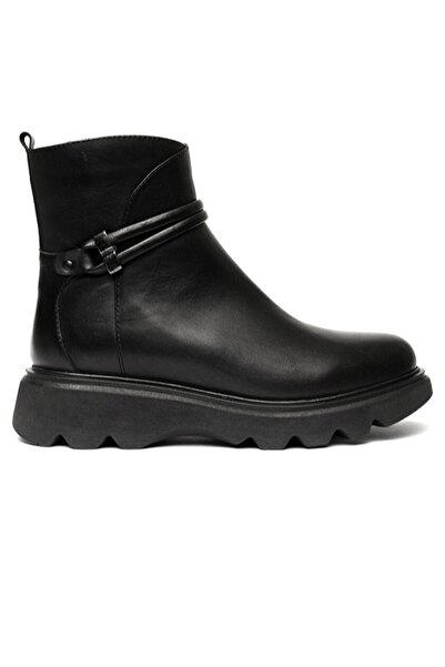 Greyder 33060 Kadın Siyah Hakiki Deri Comfort Bot