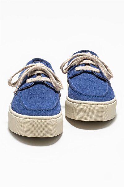 Elle Shoes Mavi Deri Kadın Günlük Ayakkabı
