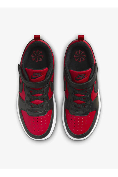 Nike Çocuk Siyah - Kırmızı Yürüyüş Ayakkabısı DV5457-600 COURT BOROUGH LOW PS