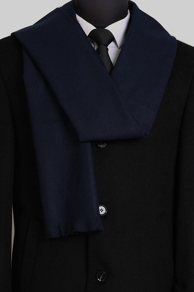 Esgue Viscose Navy Blue Flat Scarf