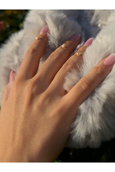 IKHYGAIA Invisible Finger Charm 3'lü Set | Set 2 | Şeffaf Görünmez Esnek Gerçek Inci Yüzük 2 Mm