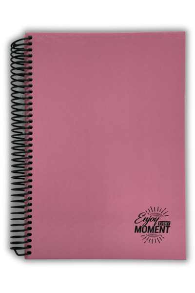 Mikro MICRO ENJOT EVERY MOMENT بغطاء صلب 120 YPمخطط 70 غرام17*24 سم - وردي