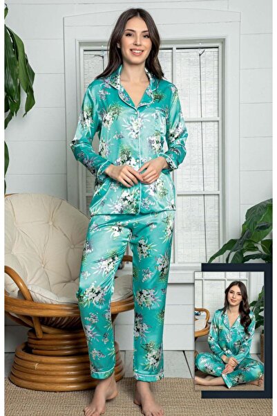 SATTENS Пижамен комплект от бродиран сатен