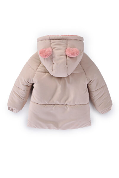Genel Markalar Trend Sevimli Baby Oyuncak Tavşan Içi Kürklü Soft Kumaş Cepli Kapüşonlu Kışlık Mont-