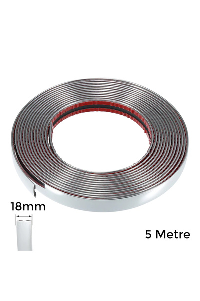 Genel Markalar Tiger Marketing Yapışkanlı Nikelaj Şerit Bant Çıta 18mm 5 Metre Krom