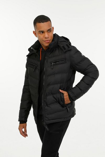 lumberjack ML EVEREST COAT 3PR Μαύρο Ανδρικό Κοντό Παλτό