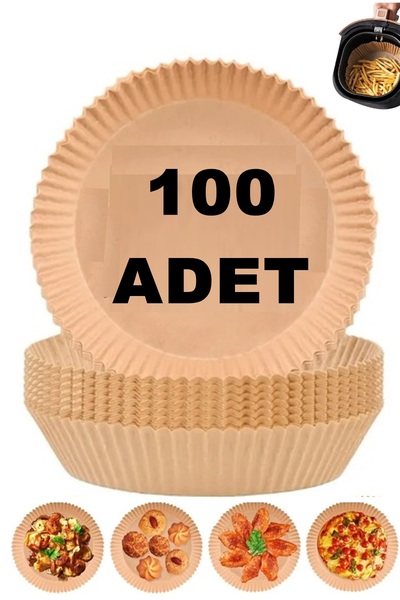 Kitchen Beauty 100 Adet Pişirme Kağıdı Yuvarlak - Air Fryer Liners Hava Fritözü