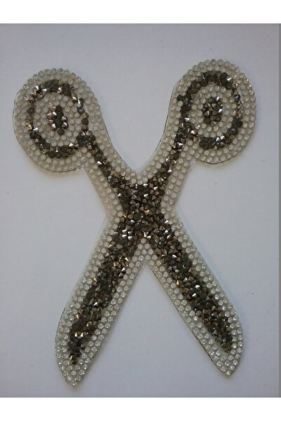 Armada Iron-On Adhesive Stone Scissors Motif Hotfix (9 cm * 12,5 cm)