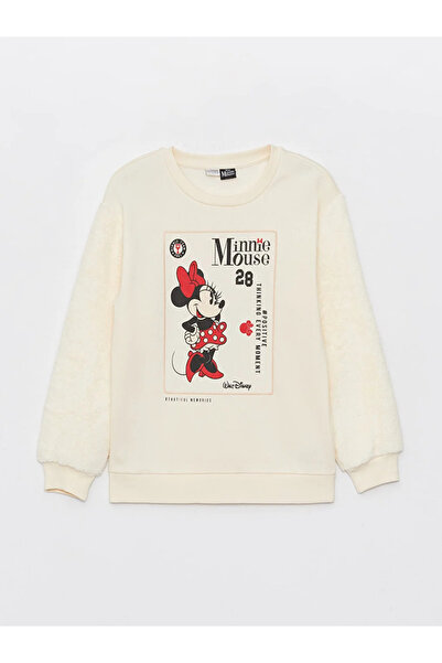 LC Waikiki LCW Kids Bisiklet Yaka Minnie Mouse Baskılı Uzun Kollu Kız Çocuk S...