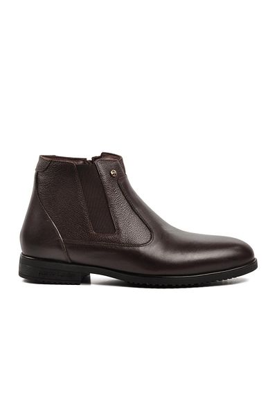 Pierre Cardin 1196063-24k Ανδρικές Μπότες από Γνήσιο Δερμάτινο Καφέ