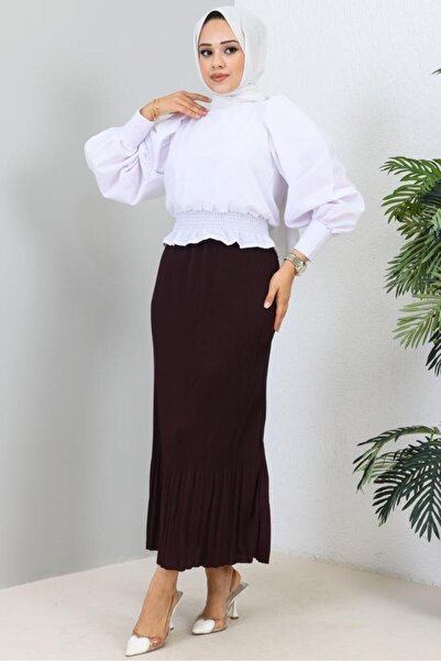 benguen 205 - Pleated Hijab Skirt Purple