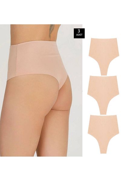 GECKO COLLECTION Gecko Thong Women - High Waist and Laser Cut Panties 3 Pieces