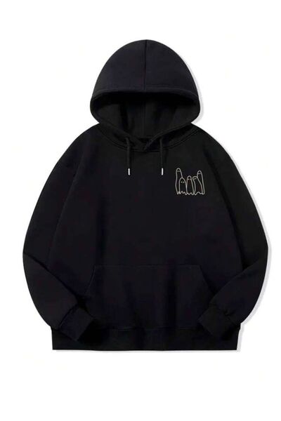 Machetta Unisex Plus Size Can You See Φούτερ με κουκούλα με στάμπα μεγάλου μεγέθους