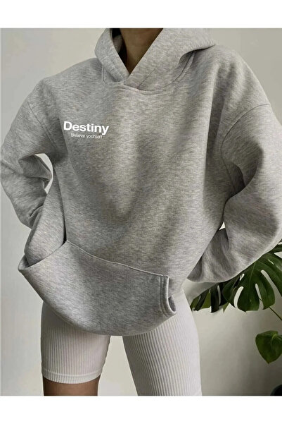 Surprise tekstil Φούτερ με στάμπα bella no LUNAVISITA Grey Destiny Design