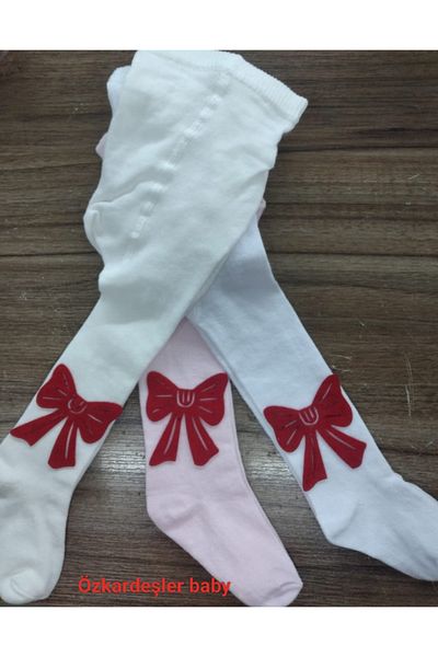 ÖZKARDEŞLER BABY baby and child killot socks with felt bow 3-pack