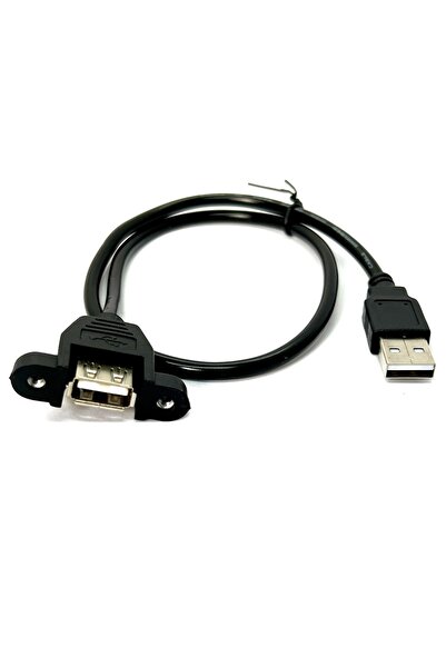 boblov 0.5 Metre Panel Tipi Dişi Erkek Usb Vidalı Usb Extension Usb Panel Montajlanabilir Uzatma Kablosu