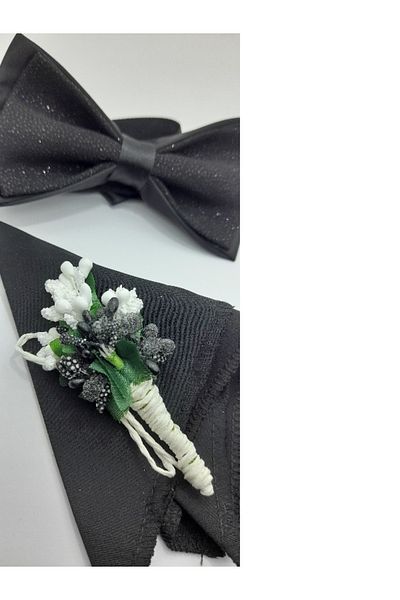 YAĞMUR SANAT TASARIM CUTTON BOW TIE WIPES COLLAR FLOWER