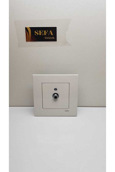 VİKO White Viko Karre Series - Satellite Socket F with Connector and Frame