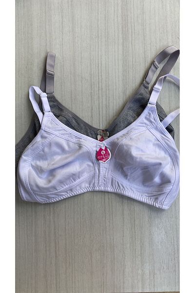 ESİLORA Sutien din bumbac de mărime mare pentru femei, 2 bucăți, 2 bucăți, cupă D, pieptănat, sutien de colectare, îmbrăcăminte zilnică confortabilă