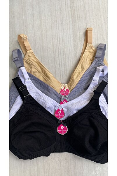 ESİLORA حمالة صدر نسائية كبيرة الحجم من القطن مكونة من 4 قطع على شكل حرف D، ح...