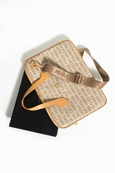 By Hakan Geanta Laptop Mega 631 unisex Servietă Slim Elegantă MINK-CAMEL