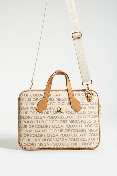 By Hakan Mega 631 unisex Τσάντα Laptop Slim Elegant Χαρτοφύλακας CREAM-CAMEL