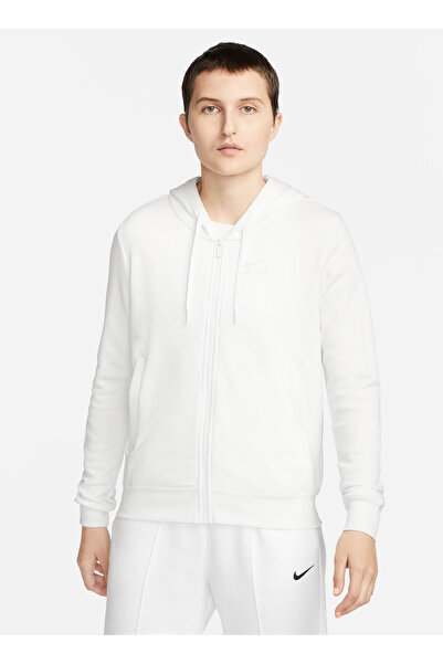 Nike Beyaz Kadın Zip Ceket DV8046-121 W NSW AIR FLC HD FZ