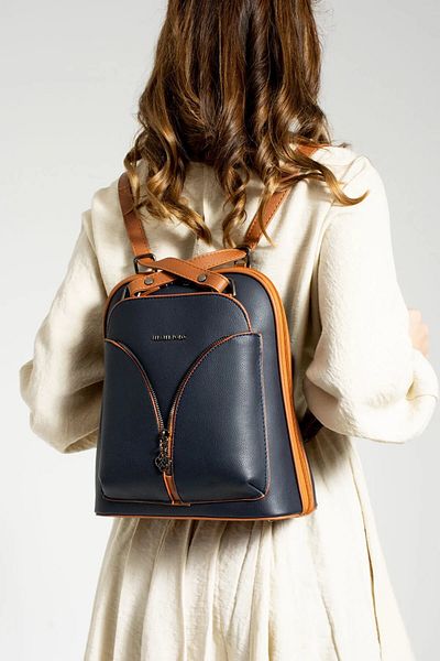 By Hakan MIAMI POLO 1206 PIELE DE JUNIPER RUCSAC GEANT DE UMĂR MARINE ALBASTRU