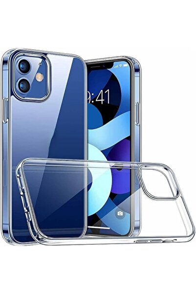 Fibaks Iphone 12 Uyumlu Kılıf A+ Şeffaf Lüx Süper Yumuşak 0.3mm Ince Slim Silikon
