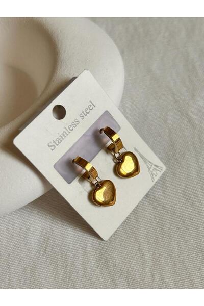 Rossetto Atelier أقراط قلب صغيرة من الفولاذ