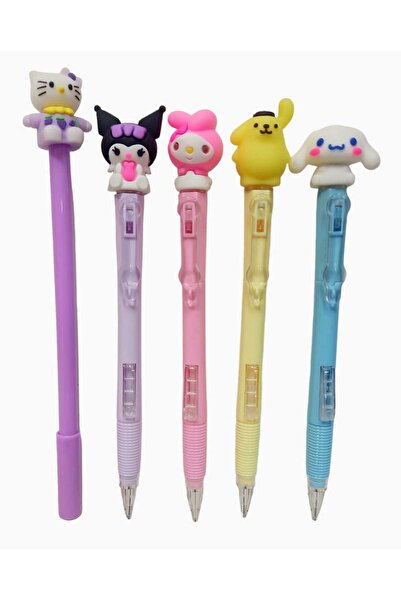 sevgi kırtasiye Hello Kitty Kuromi 0.7 Uçlu Kurşun Kalem Seti Hello Kitty Jel...