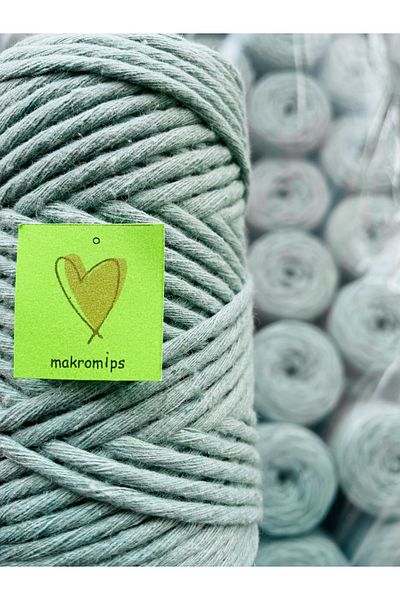Makromİps MACROME ROPE (250 gr) SINGLE Twisted COTTON TARANABLE RAINBOW BAG SLIPPERS WITH BASKET CURTAIN SUPLA